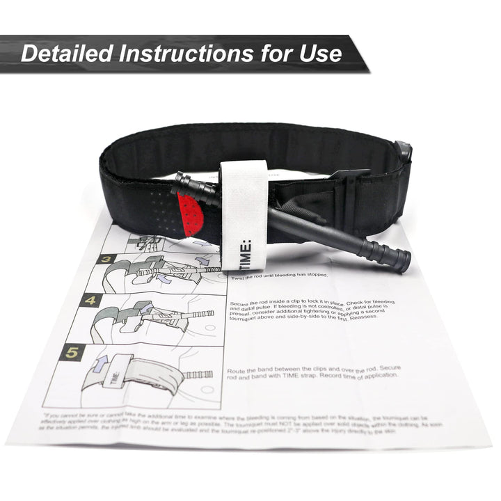 Tourniquet, 2 Pack - The Fastest, Safest, Most Effective Combat Hemostatic Control Single-Handed Application for Military Tactical First Aid Medical Battle Tourniquets