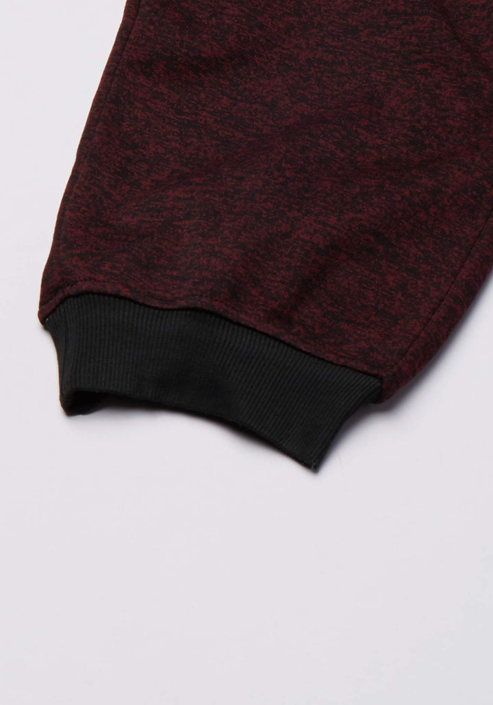 Men&#39;s Basic Fleece Marled Jogger Pant, Burgundy(Marled), Medium
