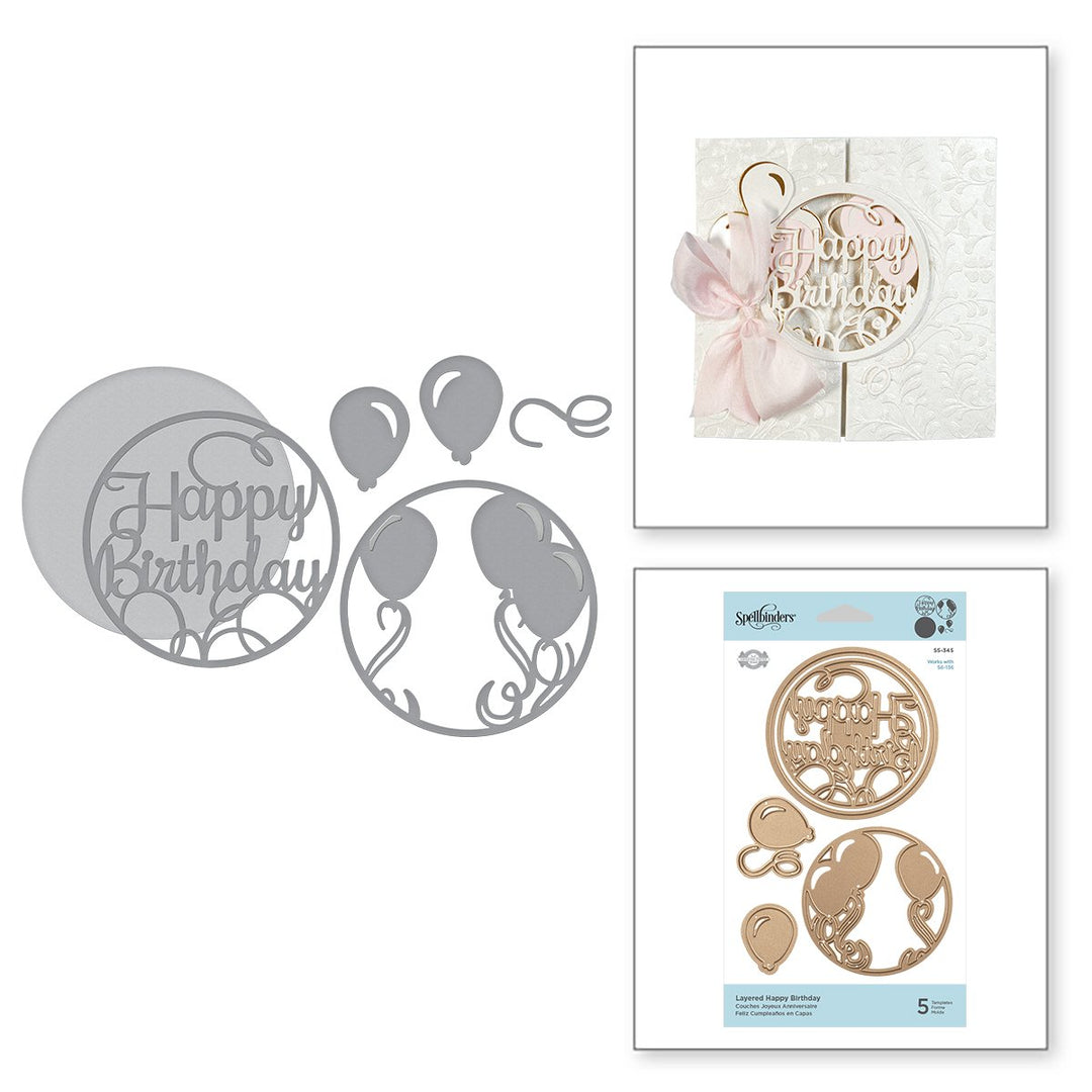 Shapeabilities Layered Happy Birthday Etched/Wafer Thin Die