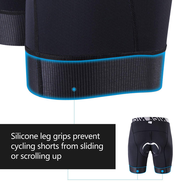 NICEWIN Mens Bike shorts Anti-Slip Leg 4D Padded Cyclin