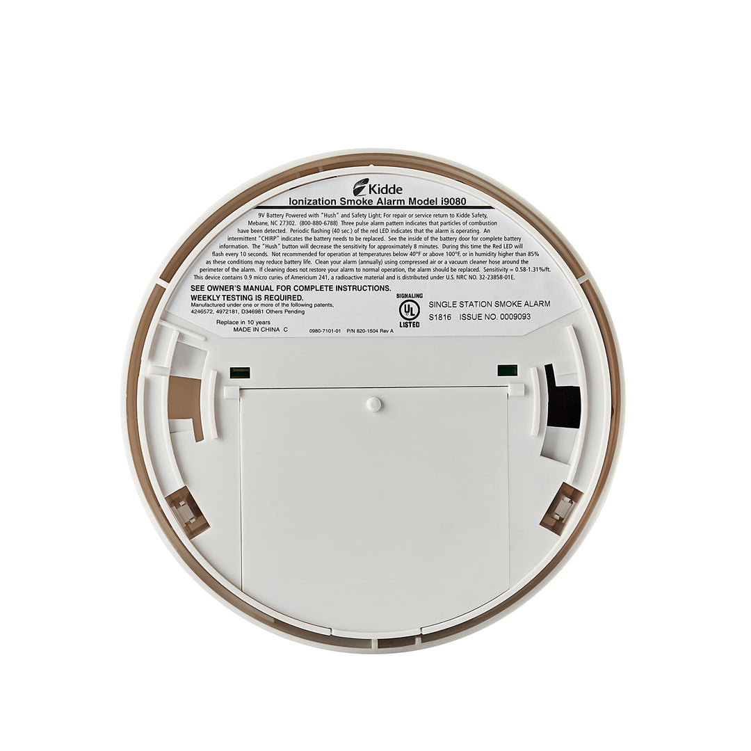 Kidde Smoke Detector with Safety Light for Hearing Impaired, Battery Operated Smoke Alarm, Ideal for Hallways