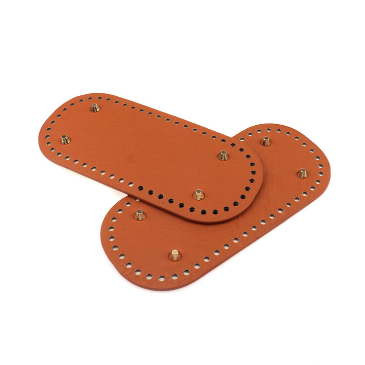 Meprotal 2pcs PU Leather Oval Bag Bottom Pad DIY Cushio