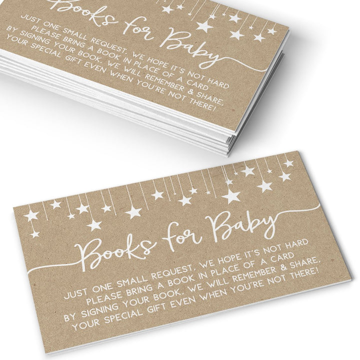 Bring a Book Insert Cards for Baby Shower | Set of 25 | Books for Baby Insert Card | Baby Shower Games, Activities, and Ideas