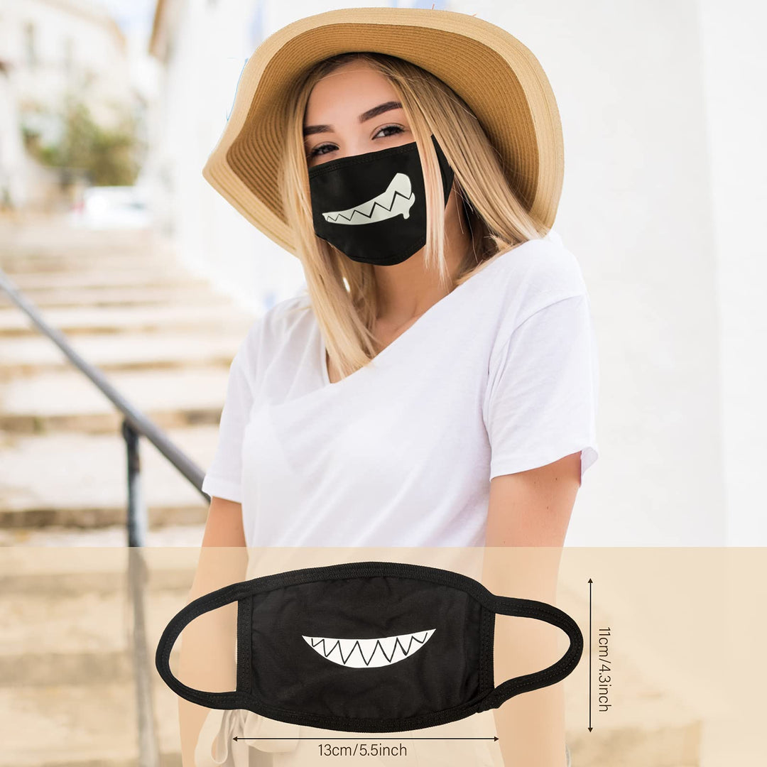 GOOTRADES Set of 4 Teeth Pattern Unisex Cotton Blend An