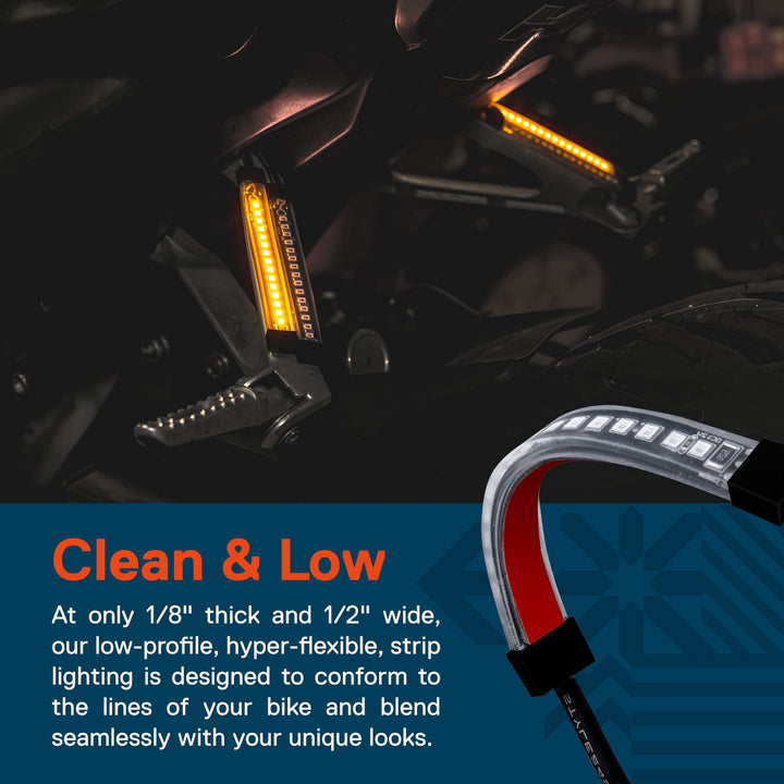 True Mods 2pc 5 Amber LED Motorcycle Running &amp; 