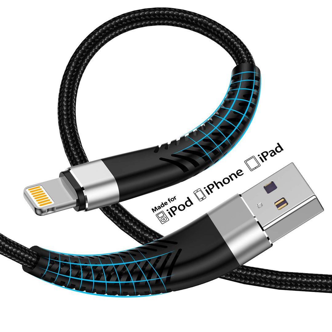 Apple iPhone Charger Cable 3ft, [ Apple MFi Certified ] 2Pack Lightning Cable 3 Foot,High Fast/Data Sync 3 Feet iPhone Charging Cable Cord for iPhone 13/12/11/11Pro/11Max/XS/XR/XS Max/8/7/6/5S/5/SE