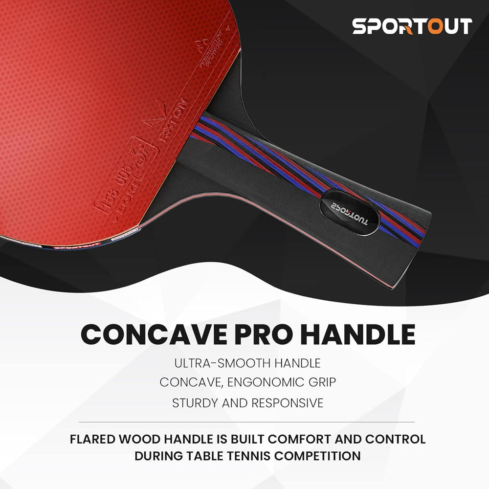Ping Pong Paddle,Professional Table Tennis Paddles with Case, Table Tennis Racket for Advanced Training and Tournament