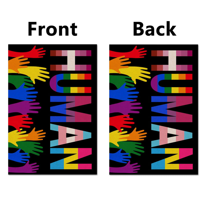 Nepnuser Linen Pride Month Garden Flag LGBTQ Gay Lesbia
