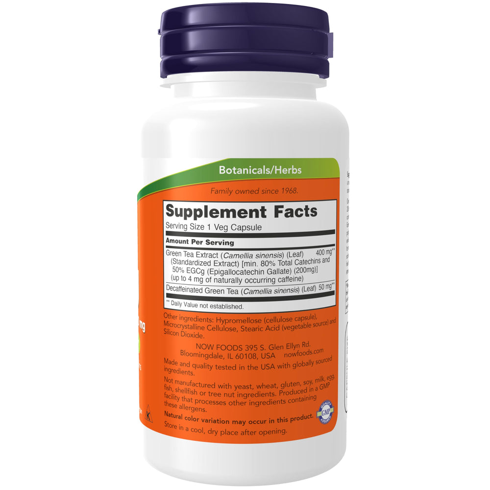 NOW Foods Supplements, EGCg Green Tea Extract 400 mg, F