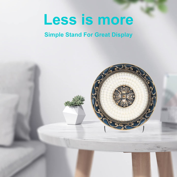 Flat Back Acrylic Plate Display Stand , 3 Inch 2PC Clear Acrylic Display Holder Easel Base for Home Office Kitchen School Art Display