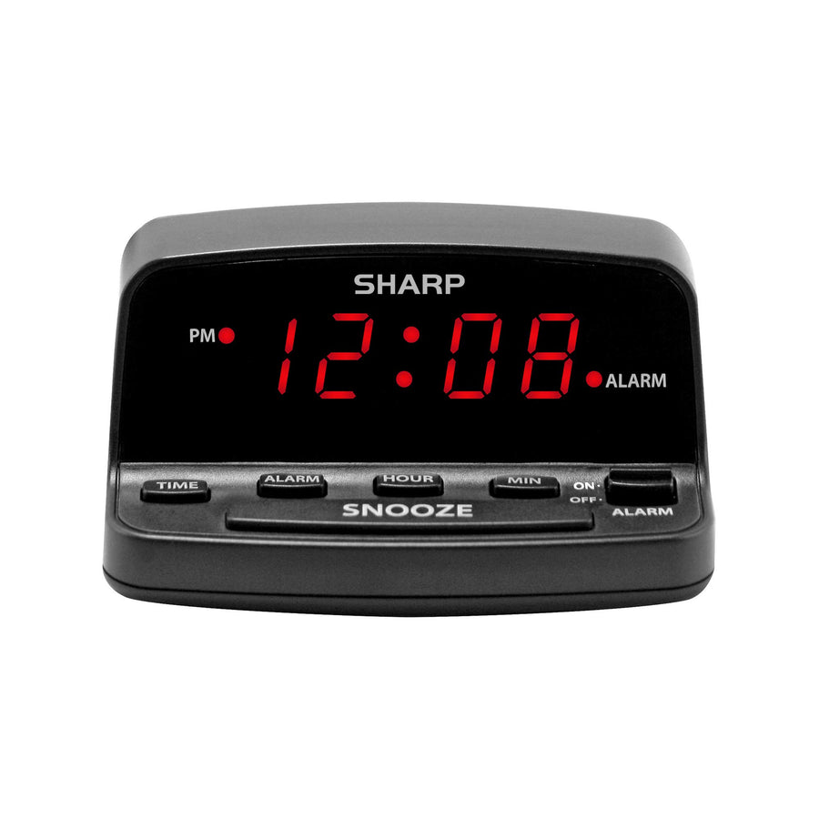 Sharp Digital Alarm Clock with Keyboard Style Controls,