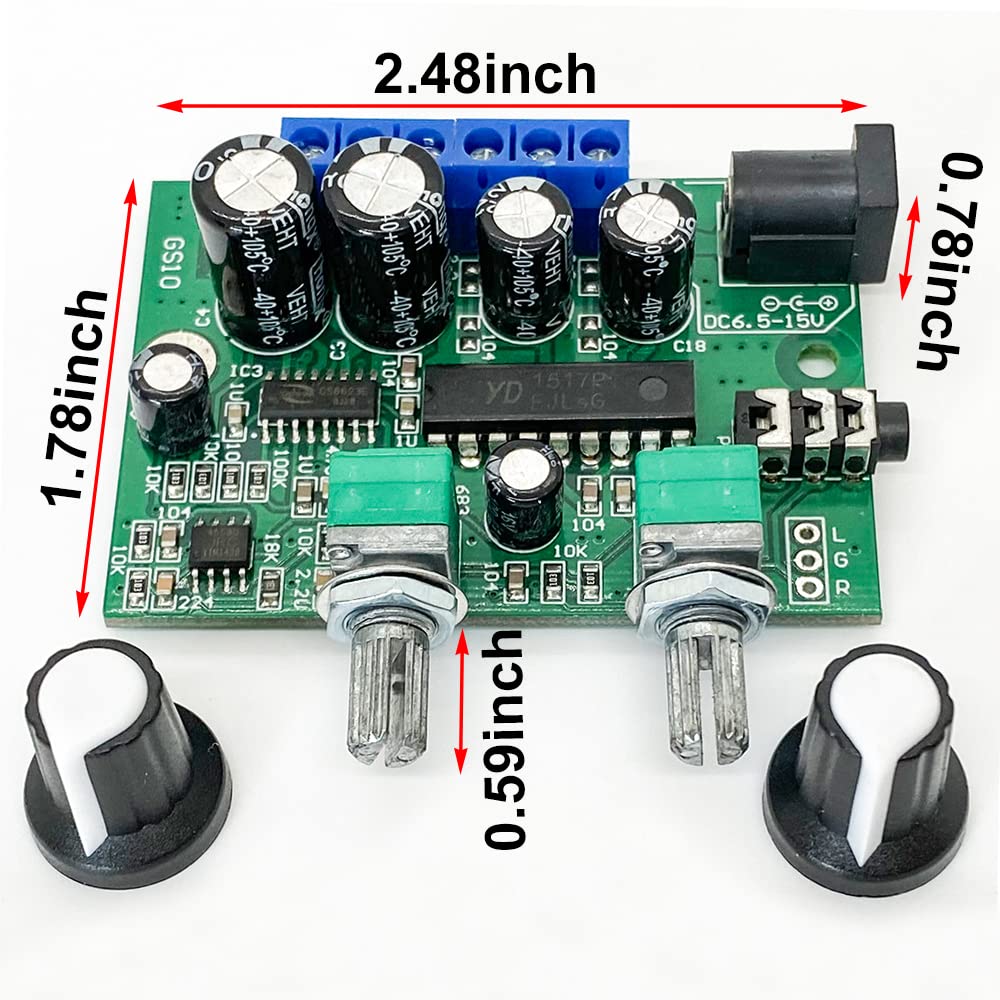 Digital 2.1 Channel Subwoofer Amplifier Board 6W+6W+25W Pure Bass, Mini DC12V-15V TDA1517P HiFi Stereo Audio Power Amplifier Dual Channel Amp Module for Store Home Theater Speakers, Car Audio Speaker