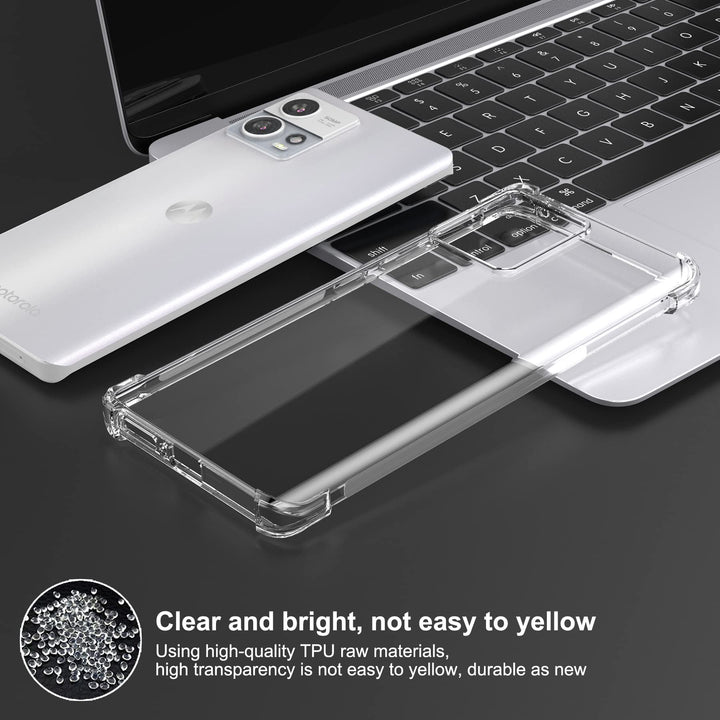 for Motorola Edge 30 Fusion Case, Crystal Clear Scratch Resistant Reinforced Corners TPU Rubber Soft Skin Silicone Protective Cover for Motorola Edge 30 Fusion 2022