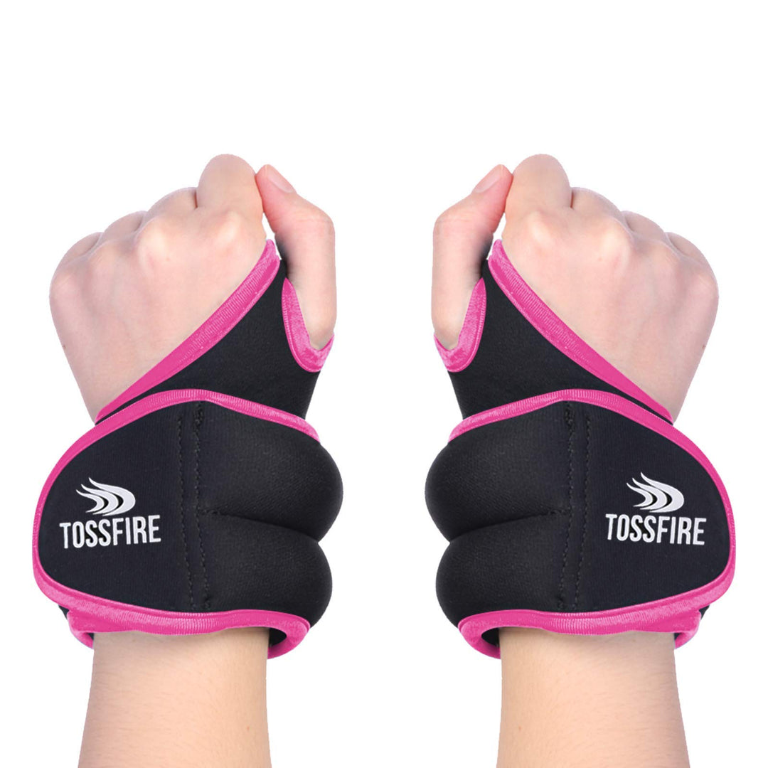 1 Pair of 2 lbs Wrist Weights Set with Thumblock Design, Great for Running Weightlifting Training Cardio Arm Exercise