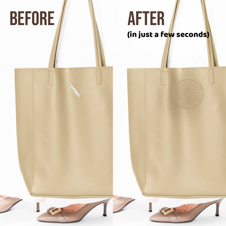 MastaPlasta Instant Self-Adhesive Premium Suede and Velvet Repair Patch. Tan Suede Eagle 3-INCH Diameter (8cm). Upholstery Quality Patches for Sofas, Car Interiors, Bags, Jackets &amp; More