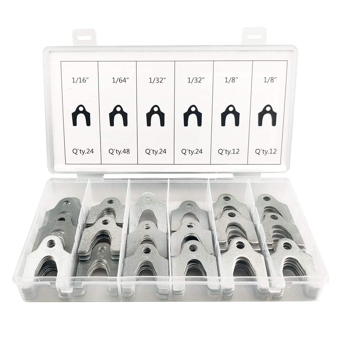 144 Pieces Auto Alignment Body Shim 1/16 1/64 1/32 1/8 Alignment Shims Assortment Set