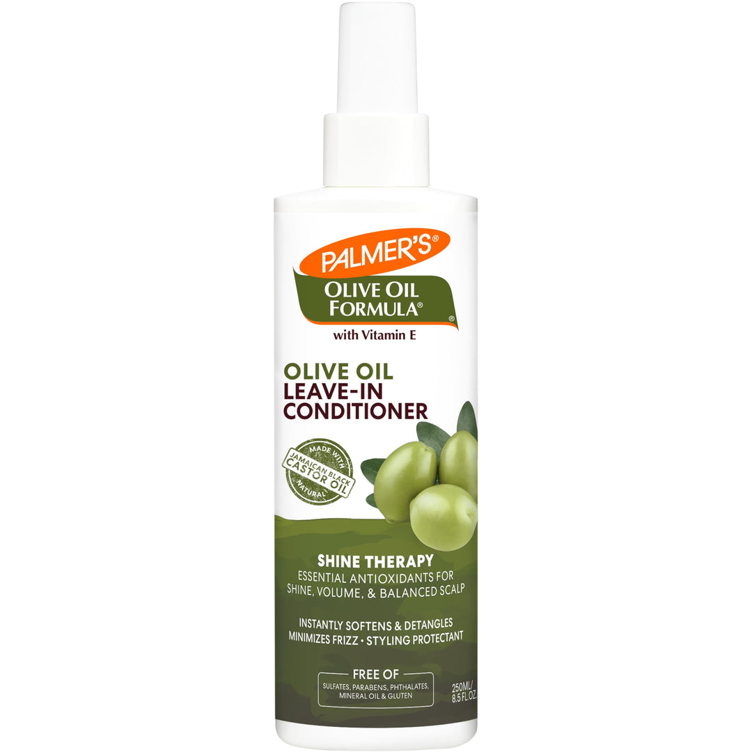 Palmer&#39;s Olive Oil Formula Leave In Conditioner Spray, Shine Therapy, Instantly Detangle, Soften and Smooth Textured and Curly Hair, 8.5 Ounces