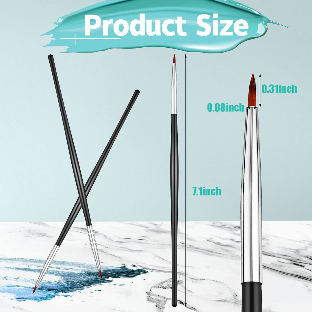10 Pieces Thin Eyeliner Brushes Fine Point Eye Makeup Gel Eyeliner Brush Synthetic Bristles Eyeliner Brush Cosmetic Eye Wands Eyeliner for Wet Powder, Liquid and Water Activated Eyeliner