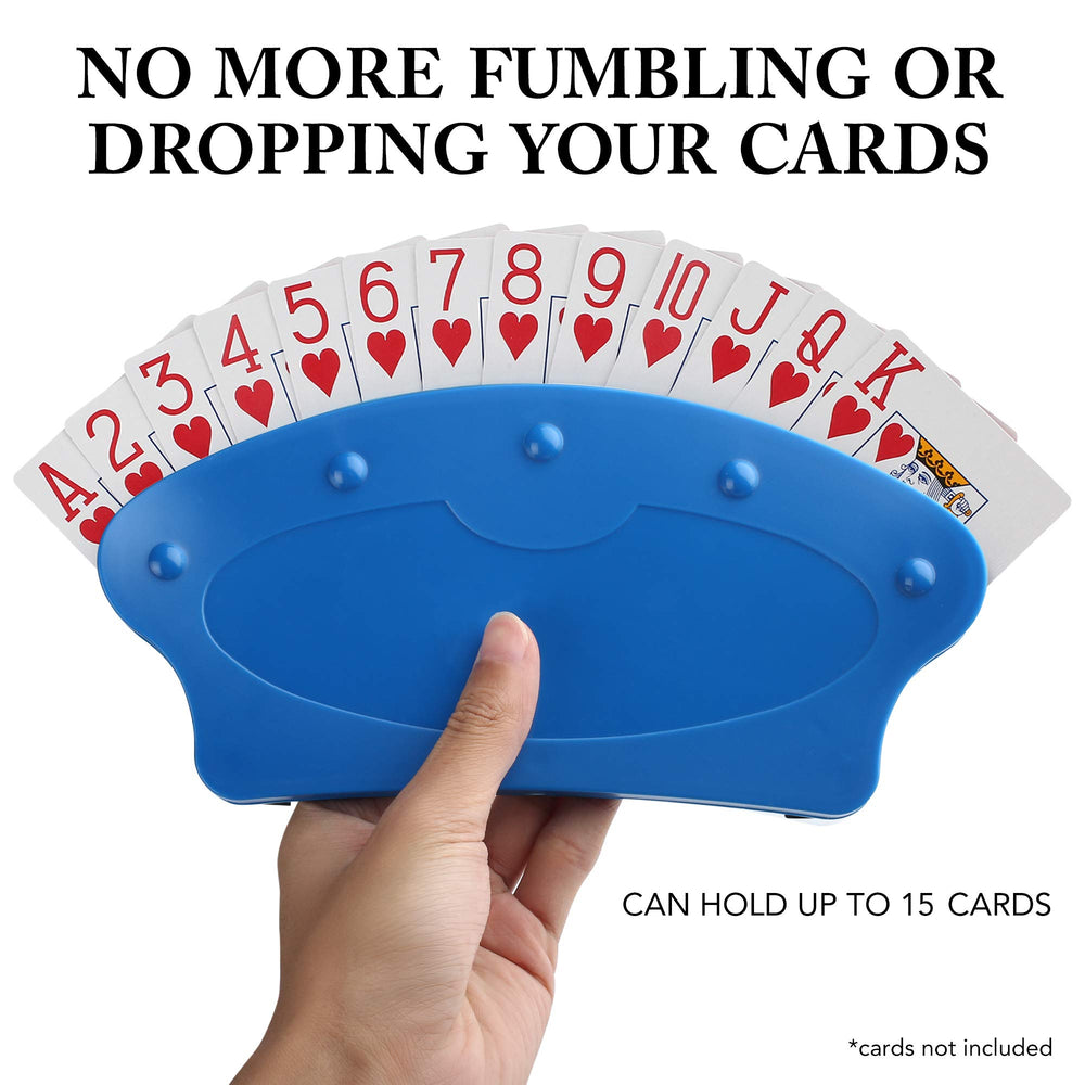LotFancy Playing Card Holder for Adults Kids Seniors, 2