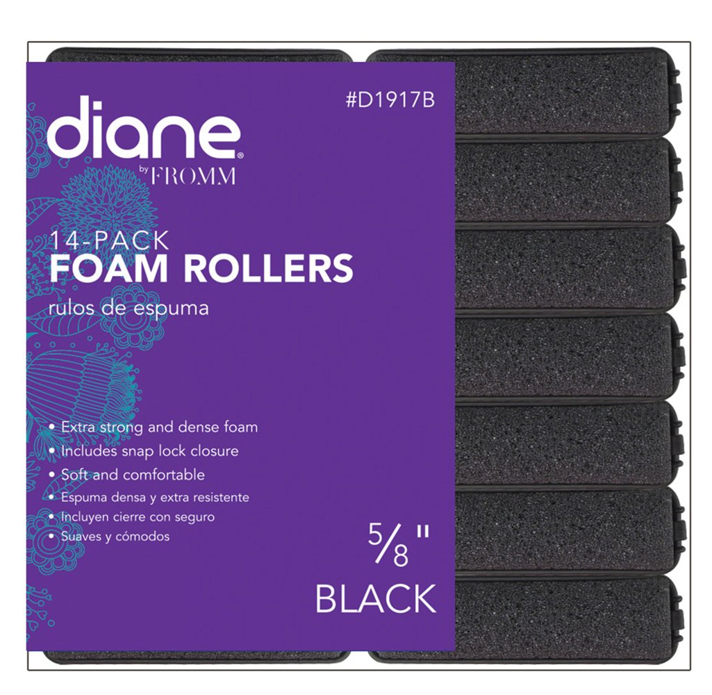 Foam Rollers, Black, 5/8, 14/bag