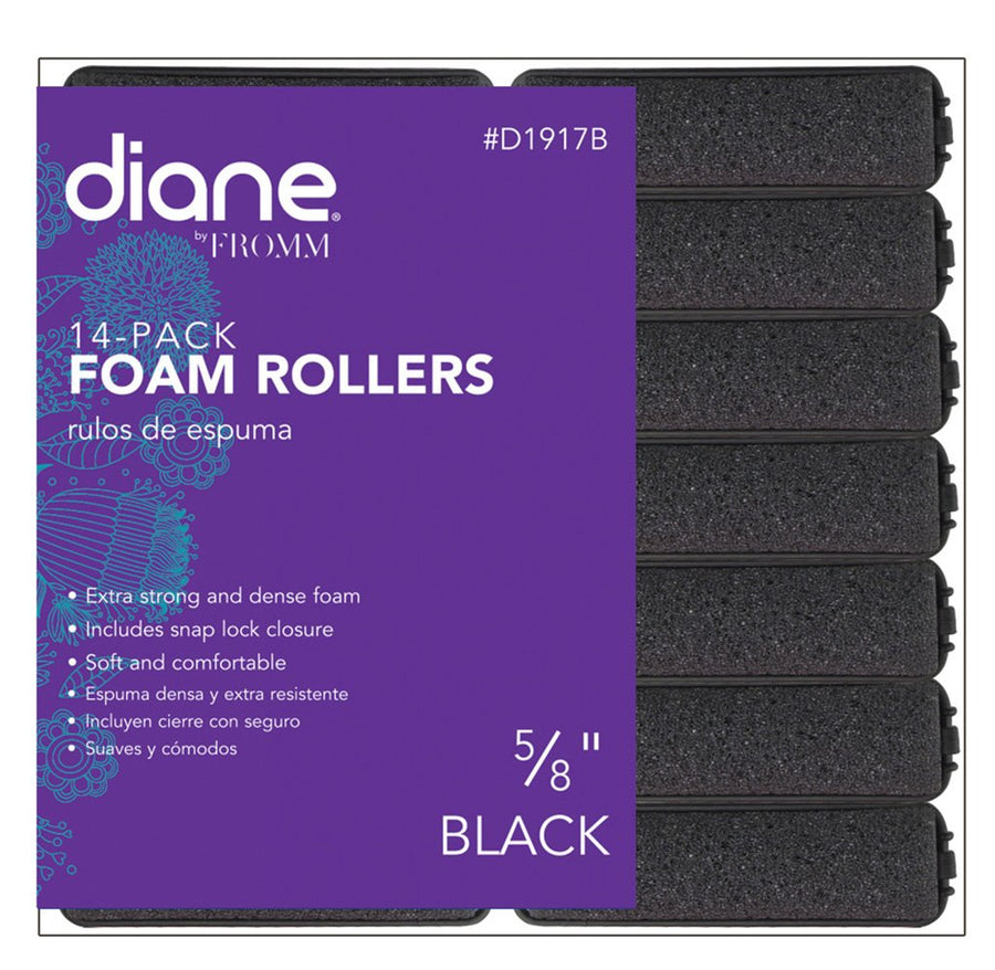 Foam Rollers, Black, 5/8, 14/bag