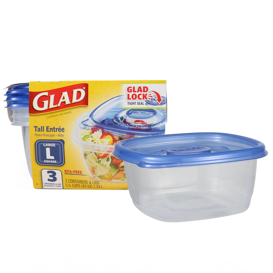 Glad GladWare Tall Entrée Food Storage Containers | Lar