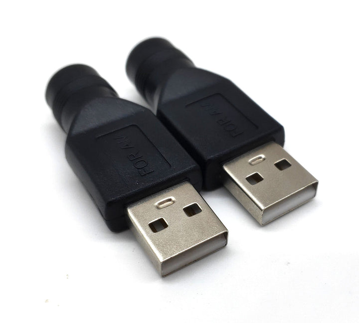 Traovien USB to DC Power Adapter, 2PCS USB 2.0 Male to 