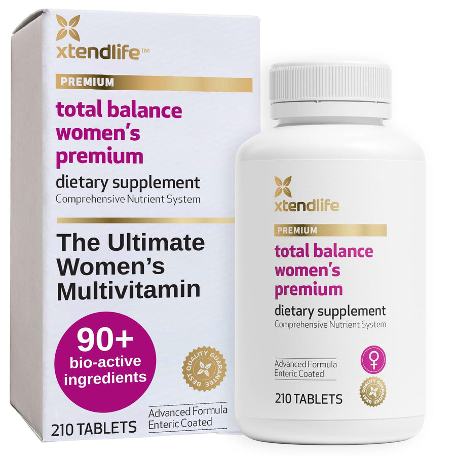 Total Balance Women's Premium Extra Strength Daily Multivitamin & Mineral - 90+ Nutrients for Complete Immune, Heart, Digestive, and Cellular Health - 30 Day Supply