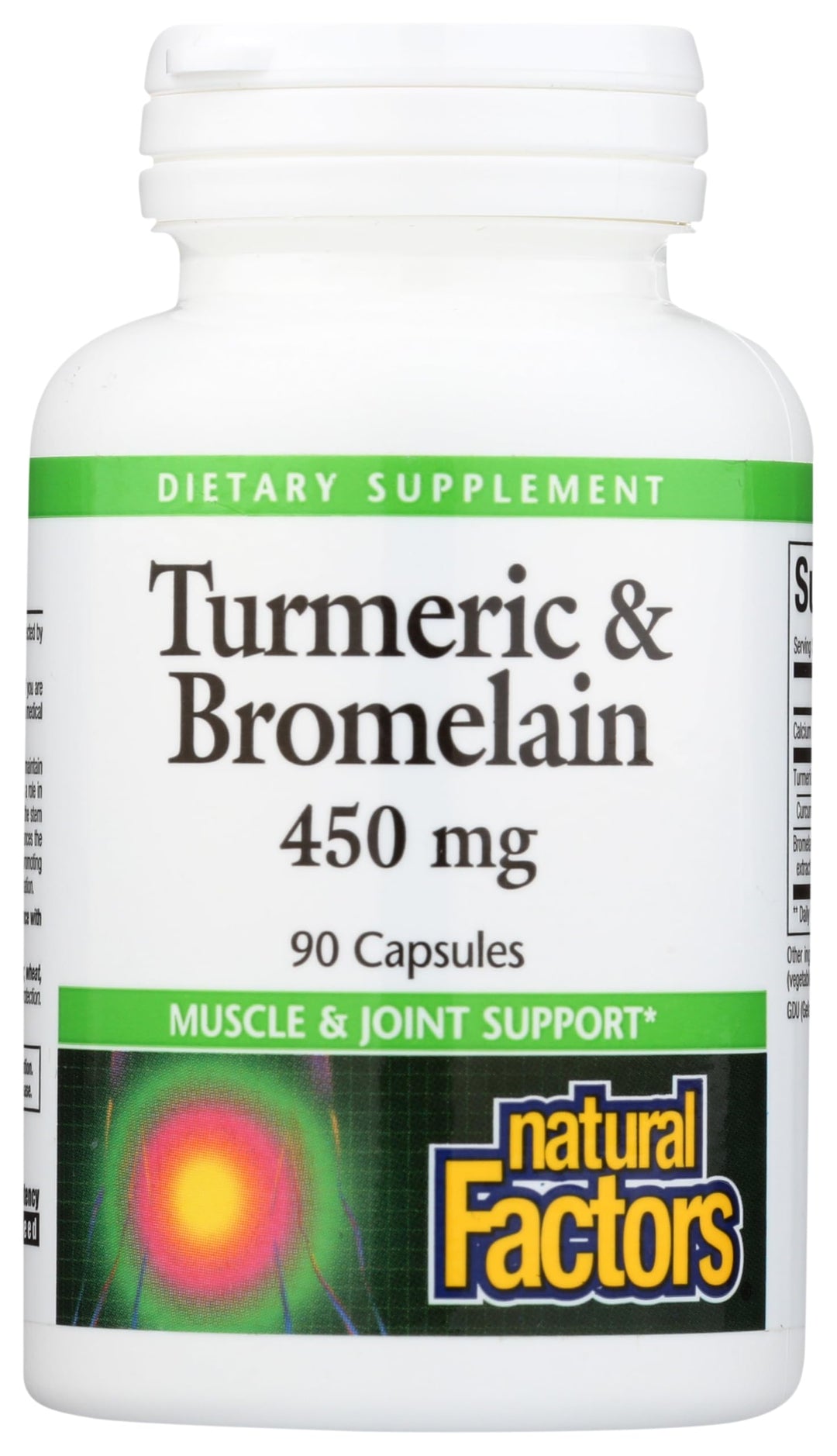 , Turmeric &amp; Bromelain 450 mg, Muscle and Joint Support, 90 Capsules