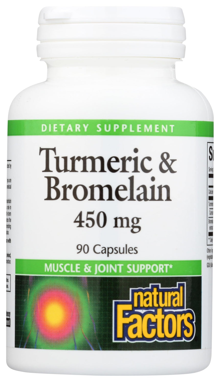 , Turmeric & Bromelain 450 mg, Muscle and Joint Support, 90 Capsules