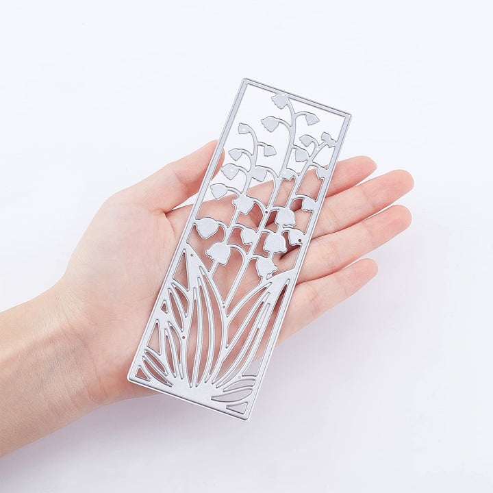 4 Pcs Metal Flower Frame Cutting Dies for Card Making Embossing Stencil Die Cuts for Scrapbooking DIY Flower Bookmark Card Decoration