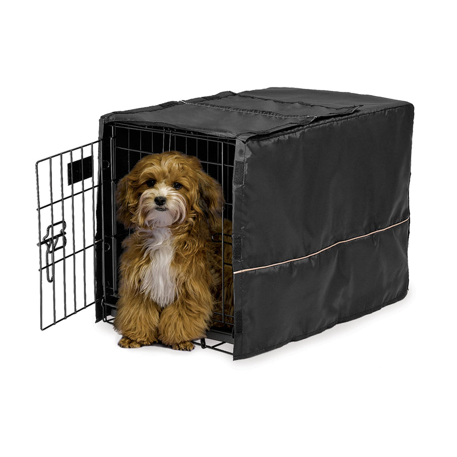 Dog Crate Cover, Privacy Dog Crate Cover Fits Midwest Dog Crates, Crate Cover Only, Machine Wash & Dry, Black, 22-Inch
