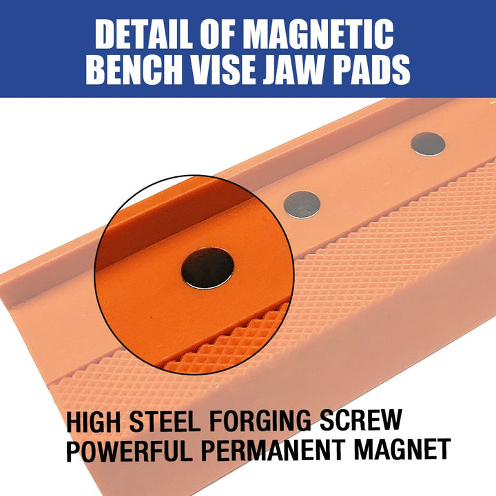 Vise Jaws, 6 Magnetic Retention Vice Jaw Pads, Universal Vise Soft Jaws