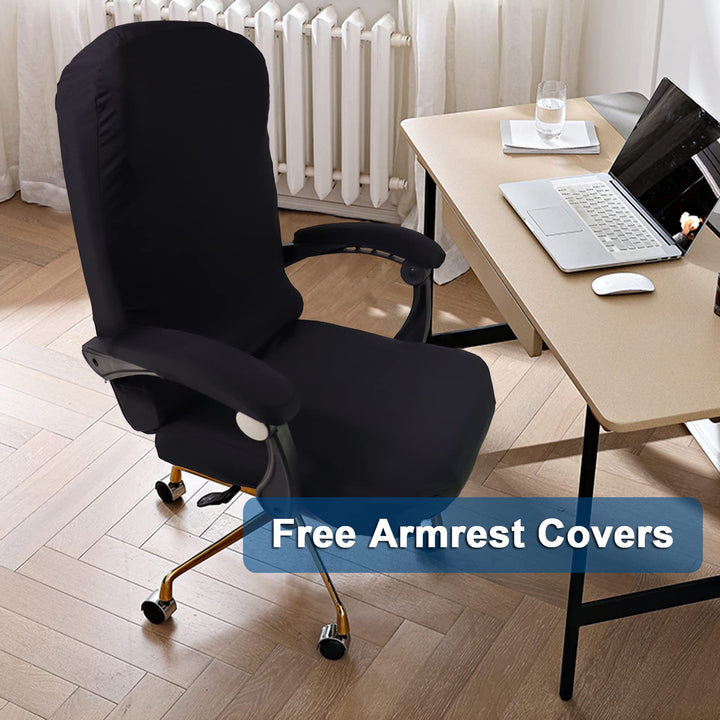Printed Office Chair Covers, Stretch Computer Chair Cover Universal Boss Chair Covers Modern Simplism Style High Back Chair Slipcover (Butterfly, Large)