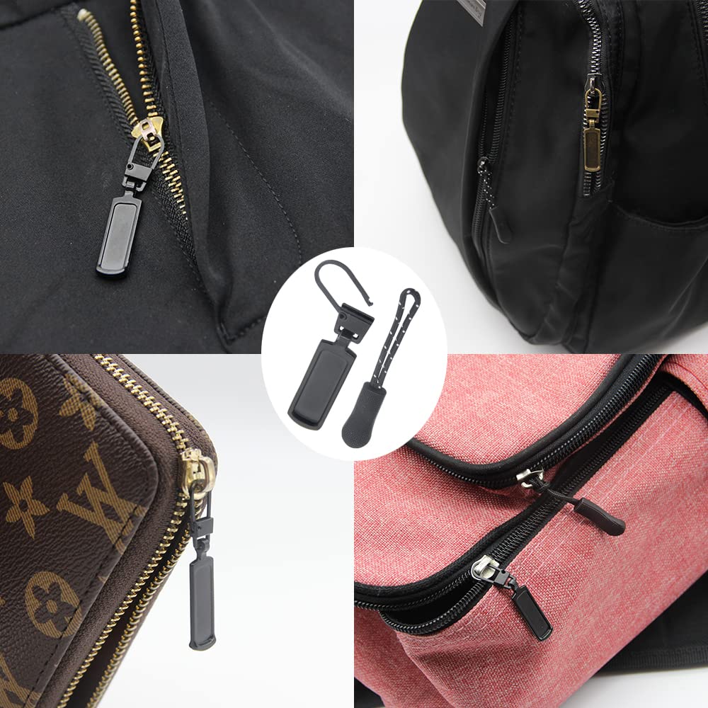 Zipper Pull Replacement Zipper Pull Tabs and Zipper Cords Detachable Zipper Repair Kits for Clothing Bags Jackets Purses Fit for Smaller Holes D 1.0 mm (4PCS Bronze)