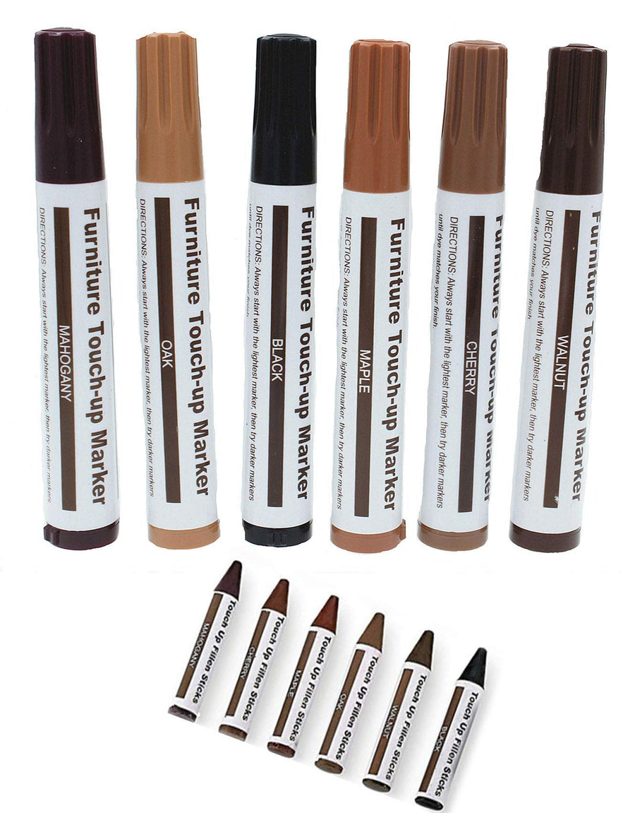 Akanbou Furniture Repair System Touch Up Markers- 12Pc 