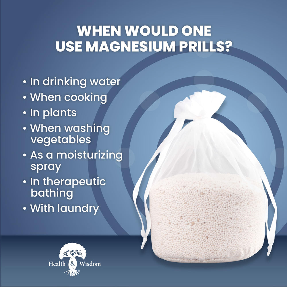Magnesium Prills Bath Ball - Structured Water Devices, Magnesium Laundry Beads, Deionized Water, Mineral Magnesium Soak - 32 oz
