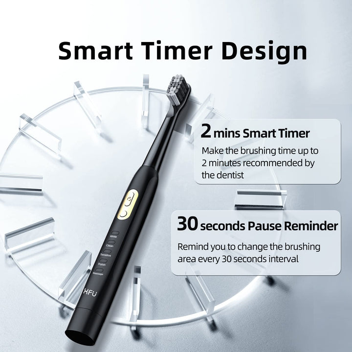 XFU Sonic Electric Battery Toothbrush for Adults and Ki