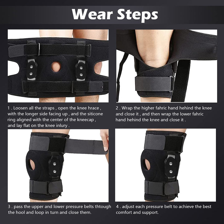 OLAMTAI Knee Brace with side stabilizers, Adjustable Kn