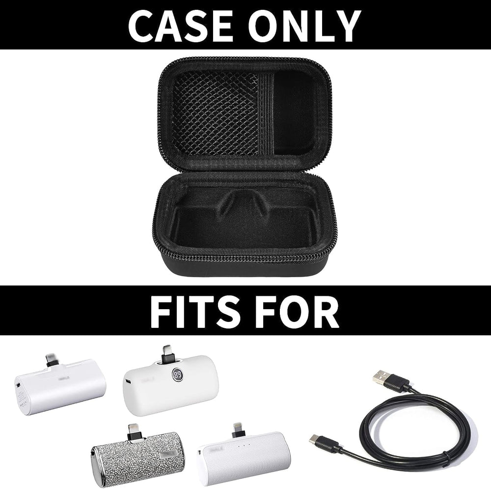 Carrying Case for iWALK Portable Charger Power Bank. Also for JEJILL/for Charmast/for LanLuk/for VEGER/for Swyop/for Feob/for Taegila/for Kuulaa and More Small Charging Battery Pack -Black Bag Only
