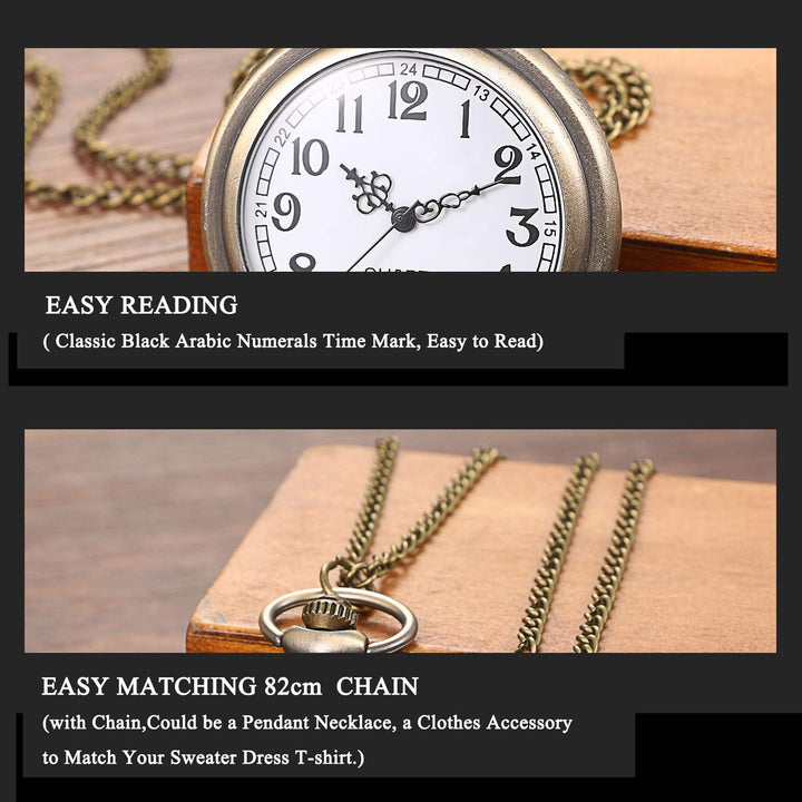 Antique Bronze Retro Hollow Rose Flowers Openwork Quartz Pocket Watch for Women