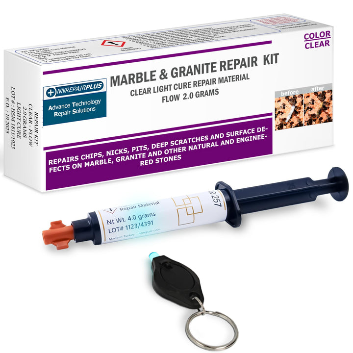 Granite Repair Kit (Black, UBA TUBA) I Suitable for Most Repairs I Also for Tile, Countertop, Fiberglass &amp; Ceramic Surfaces I Fix Broken Chips &amp; Cracks in Minutes