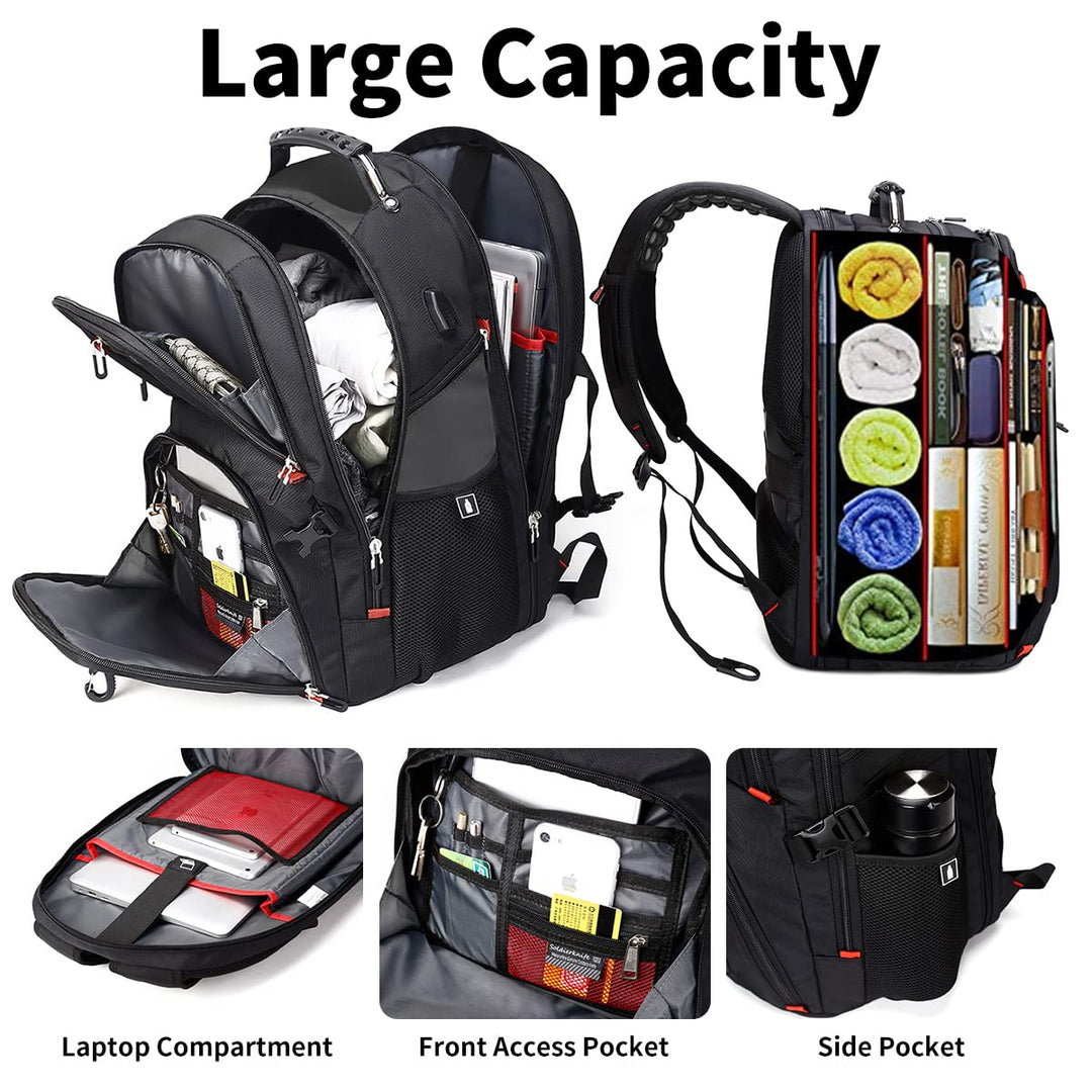 SHRRADOO Extra Large 50L Travel Laptop Backpack with US