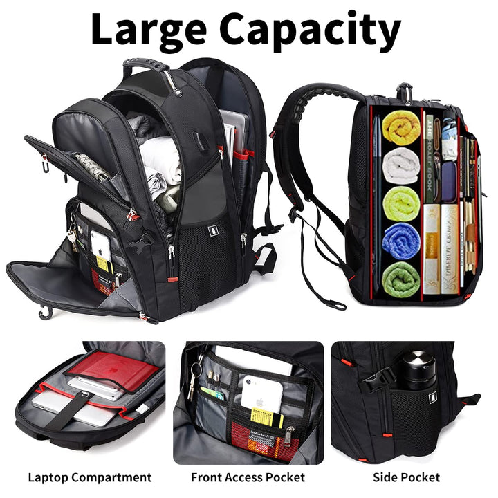 SHRRADOO Extra Large 50L Travel Laptop Backpack with US