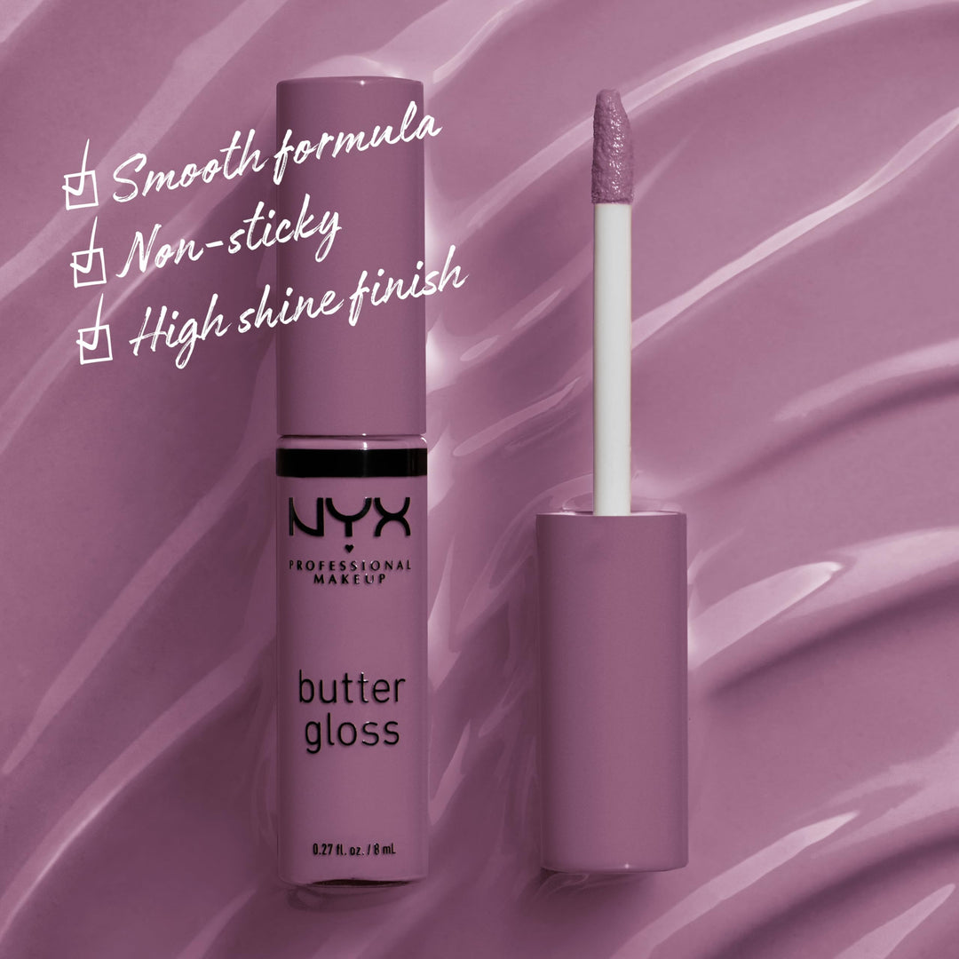 PROFESSIONAL MAKEUP Butter Gloss, Non-Sticky Lip Gloss - Marshmallow (Muted Lilac)