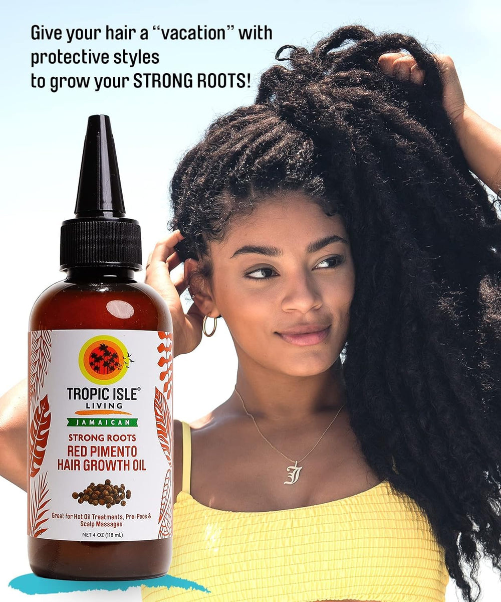 Jamaican Strong Roots Red Pimento Hair Growth Oil, 4 Ounce