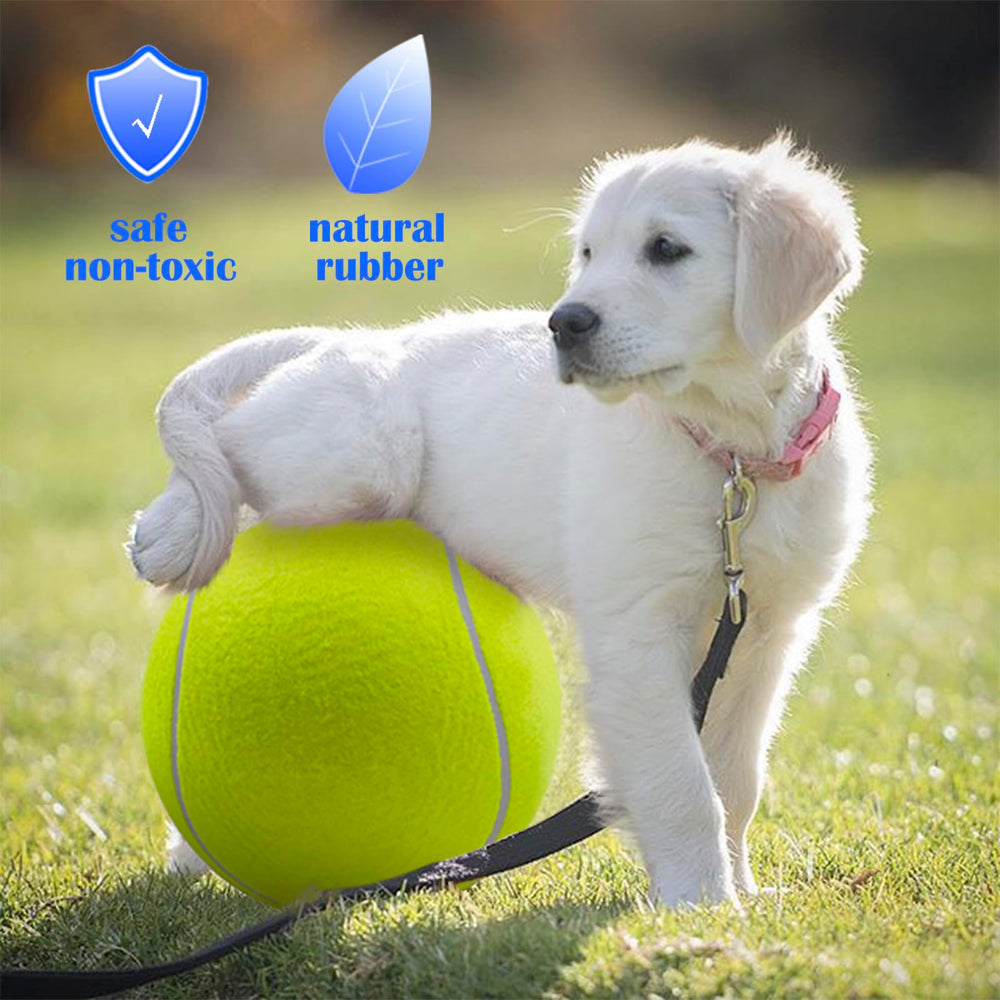 Giant 9.5 Dog Tennis Ball Large Pet Toys Funny Outdoor Sports Ball with Inflating Needles for Small Medium Large Dog
