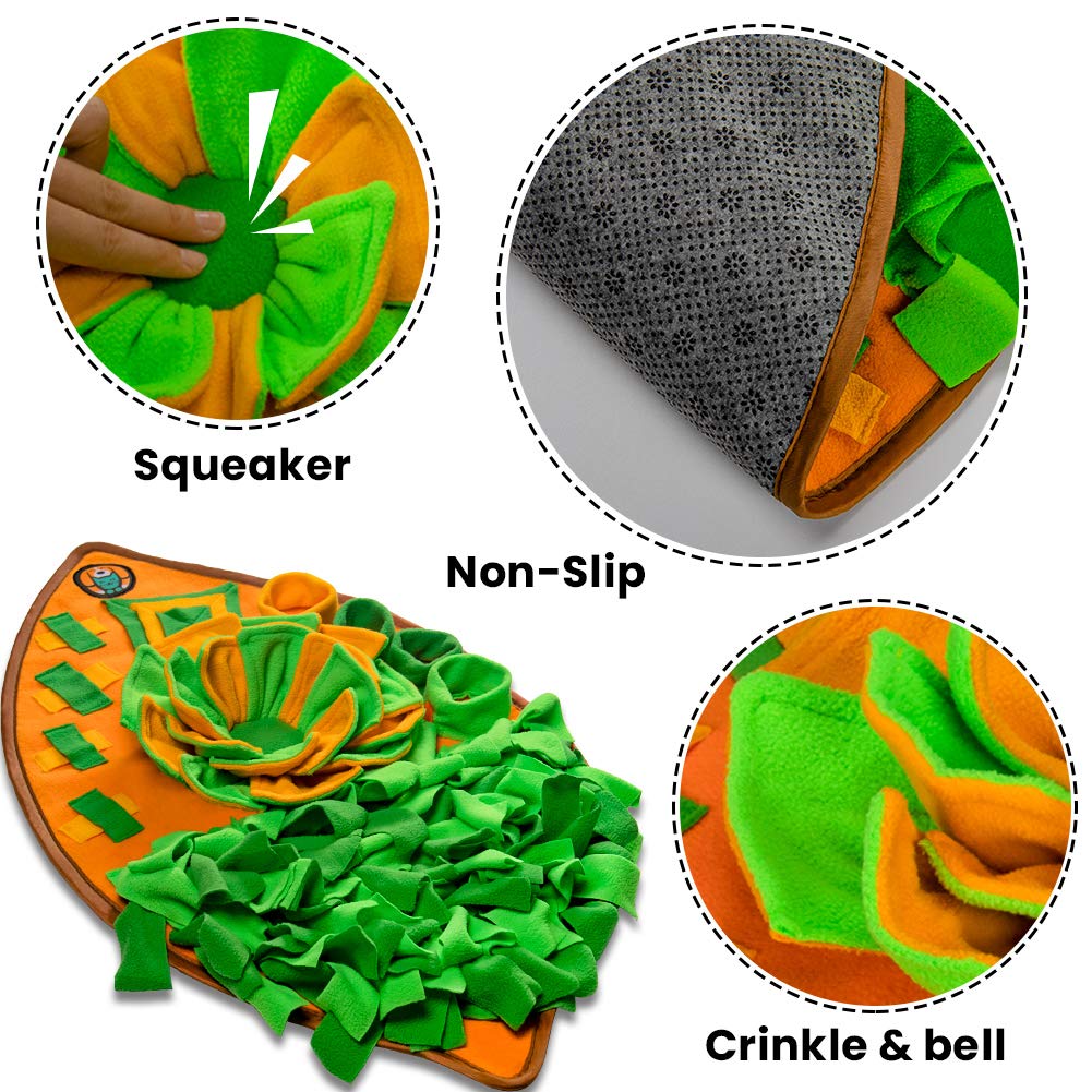 Snuffle Mat for Dogs, Dog Cats Nosework Feeding Mat, Pet Interactive Dog Puzzle Toys Encourages Natural Foraging Skills for Training and Stress Relief