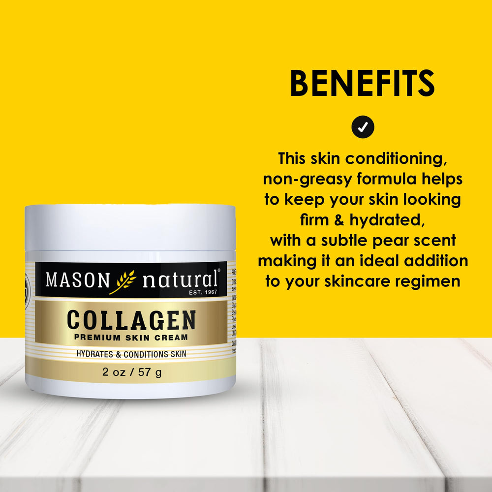 Collagen Premium Skin Cream, Women’s Anti-Aging Face & Body Daily Moisturizer for Hydration & Firmness, Pear Scent, 4 oz