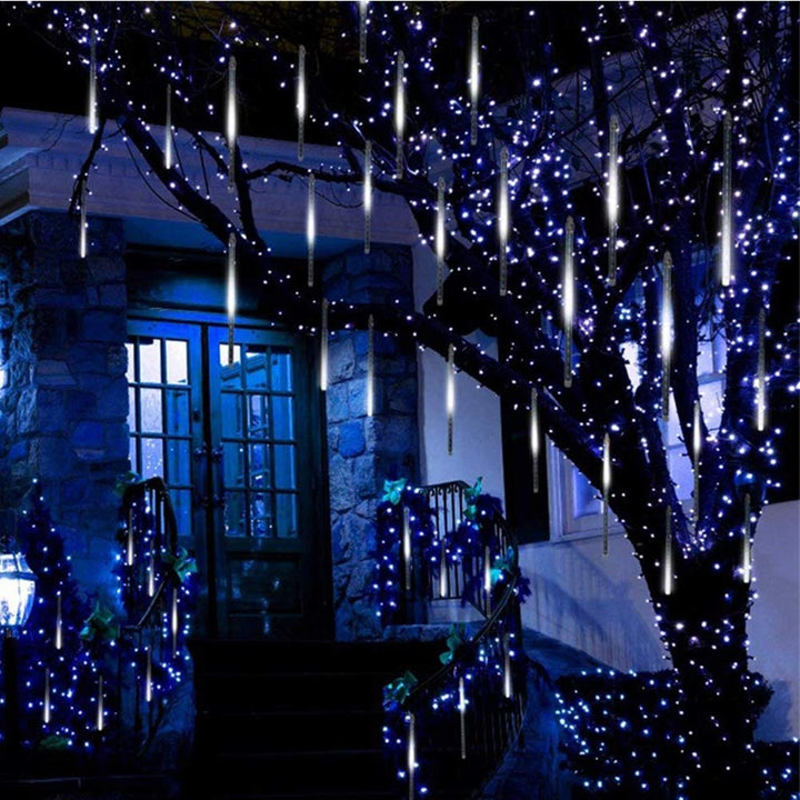 Twinkle Star Meteor Shower Lights Outdoor, 288 LED 8 Tu